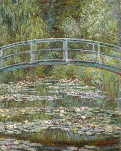 De Waterlelievijver (ook bekend als Japanse Brug) door Claude Monet